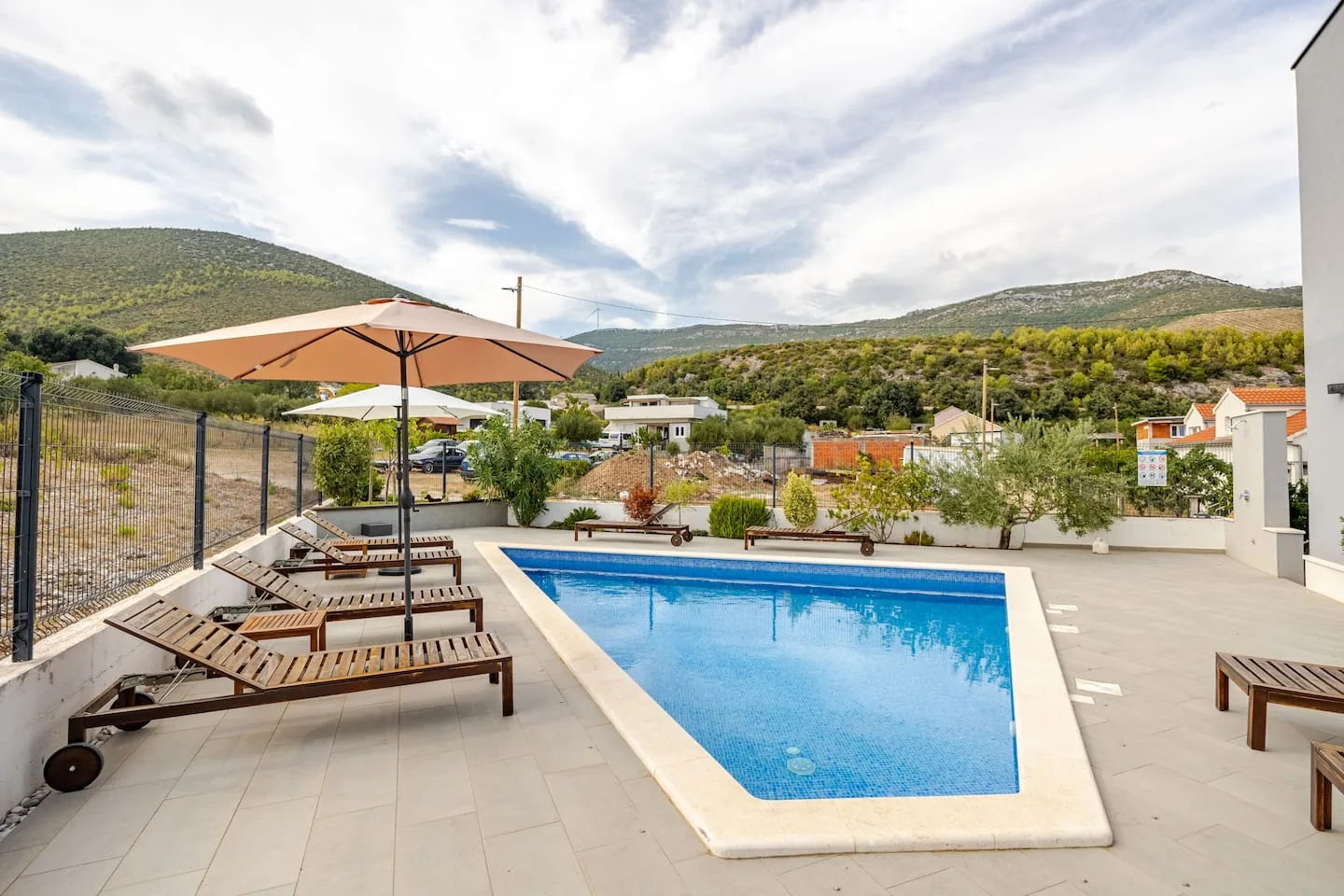 Pool with mountain view